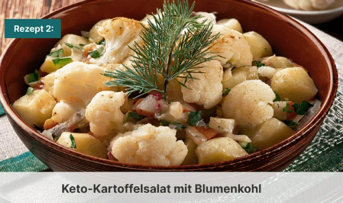 Bild von Keto-Kartoffelsalat mit Blumenkohl