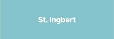 Weißer Text "St. Ingbert" zentriert auf hellblauem Hintergrund mit subtilem Verweis auf CG LYMPHA.